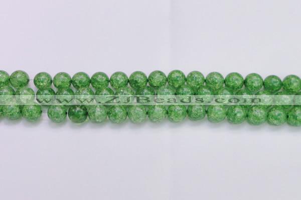 CKQ340 15.5 inches 14mm round dyed crackle quartz beads wholesale