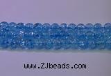 CKQ362 15.5 inches 8mm round dyed crackle quartz beads