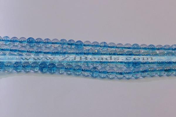 CKQ370 15.5 inches 4mm round dyed crackle quartz beads wholesale