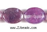 CKU01 15 inches 8*10mm oval purple kunzite beads Wholesale