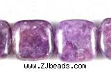 CKU07 15 inches 10*10mm square purple kunzite beads wholesale