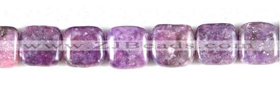 CKU07 15 inches 10*10mm square purple kunzite beads wholesale