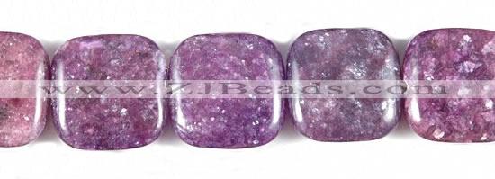 CKU08 15 inches 16*16mm square purple kunzite beads wholesale