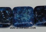 CKU120 15.5 inches 25*25mm square dyed kunzite beads wholesale