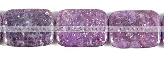 CKU14 15 inches 30*40mm rectangle purple kunzite beads wholesale