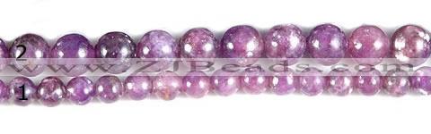 CKU15 15 inches 4mm & 6mm round purple kunzite beads wholesale