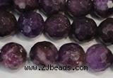 CKU25 15.5 inches 14mm faceted round purple kunzite beads wholesale
