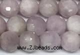 CKU346 15 inches 6mm faceted round kunzite beads