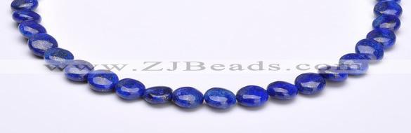 CLA17 10mm flat round deep blue dyed lapis lazuli gemstone beads