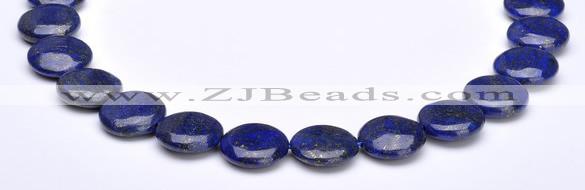 CLA19 18mm coin deep blue dyed lapis lazuli gemstone beads