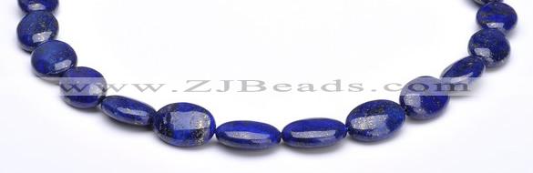 CLA35 flat oval 13*18mm deep blue dyed lapis lazuli beads