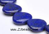 CLA41 20*20mm heart deep blue dyed lapis lazuli beads wholesale