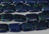 CLA427 15.5 inches 10*14mm rectangle synthetic lapis lazuli beads