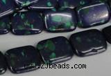 CLA428 15.5 inches 12*16mm rectangle synthetic lapis lazuli beads