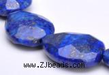 CLA45 19*25mm faceted teardrop deep blue dyed lapis lazuli beads