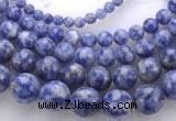 CLA51 Different sizes round mixed color dyed lapis lazuli beads