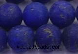 CLA76 15.5 inches 16mm round matte lapis lazuli beads wholesale