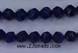 CLA81 15.5 inches 6mm faceted nuggets dyed lapis lazuli beads