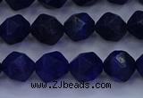 CLA82 15.5 inches 8mm faceted nuggets dyed lapis lazuli beads