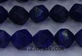 CLA83 15.5 inches 10mm faceted nuggets dyed lapis lazuli beads