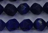 CLA84 15.5 inches 12mm faceted nuggets dyed lapis lazuli beads