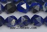 CLA87 15.5 inches 8mm faceted nuggets dyed lapis lazuli beads