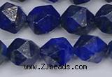 CLA89 15.5 inches 12mm faceted nuggets dyed lapis lazuli beads