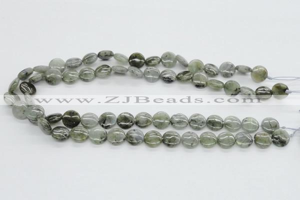 CLB105 15.5 inches 12mm flat round labradorite gemstone beads wholesale