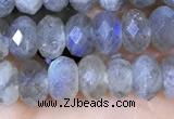 CLB1053 15.5 inches 5*8mm faceted rondelle labradorite gemstone beads