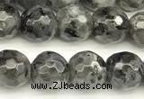 CLB1130 15 inches 6mm faceted round black labradorite beads