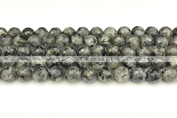 CLB1132 15 inches 10mm faceted round black labradorite beads