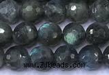CLB1145 15 inches 6mm faceted round labradorite gemstone beads