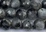 CLB1175 15 inches 6mm faceted round black labradorite beads