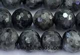 CLB1176 15 inches 8mm faceted round black labradorite beads