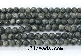 CLB1211 15.5 inches 6mm faceted round black labradorite gemstone beads