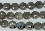 CLB149 15.5 inches 10mm flat round labradorite gemstone beads