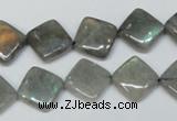 CLB153 15.5 inches 10*10mm diamond labradorite gemstone beads