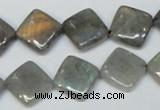 CLB154 15.5 inches 12*12mm diamond labradorite gemstone beads