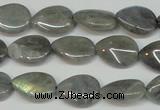 CLB157 15.5 inches 10*14mm flat teardrop labradorite gemstone beads