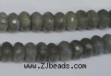 CLB180 15.5 inches 6*10mm faceted rondelle labradorite beads