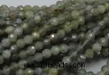 CLB20 15.5 inches 4mm faceted round labradorite gemstone beads