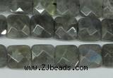 CLB200 15.5 inches 12*12mm faceted square labradorite beads