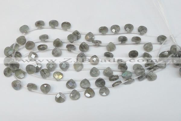 CLB203 Top-drilled 8*8mm briolette labradorite gemstone beads