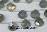 CLB204 Top-drilled 10*10mm briolette labradorite gemstone beads