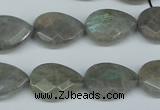 CLB210 15.5 inches 15*20mm faceted flat teardrop labradorite beads