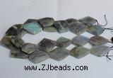 CLB215 15.5 inches 20*30mm - 30*40mm faceted freeform labradorite beads