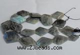 CLB216 15.5 inches 25*35mm - 35*45mm faceted freeform labradorite beads