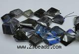 CLB219 15.5 inches 30*35mm - 40*45mm faceted freeform labradorite beads