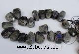 CLB224 Top drilled 25*30mm - 28*40mm faceted nuggets labradorite beads