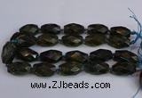 CLB235 15.5 inches 18*30mm - 20*30mm faceted rice labradorite beads